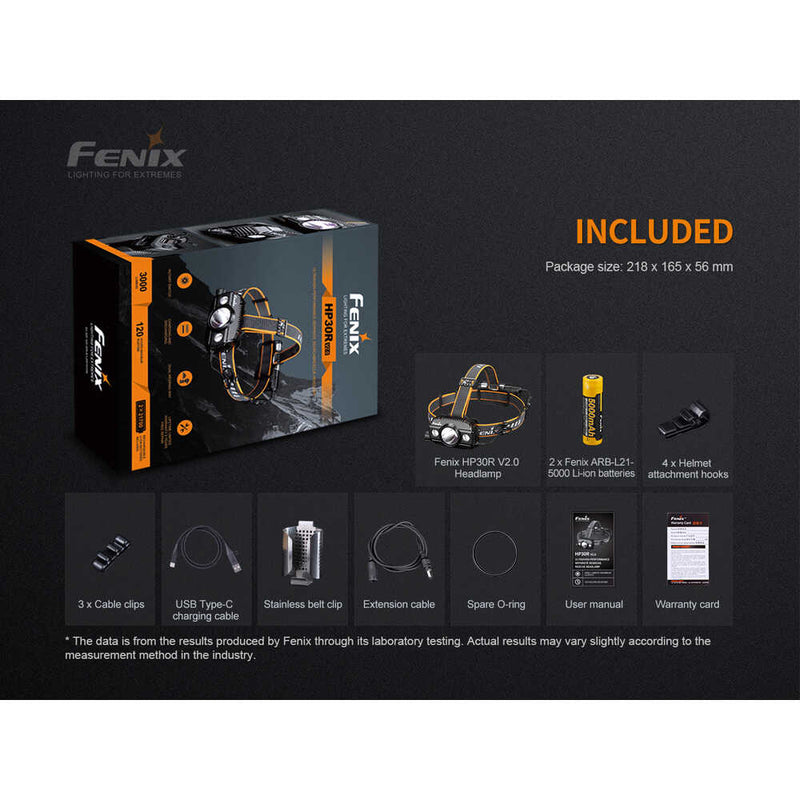 FENIX 充電式LEDライト HP30RV20BLACK メーカー直送 ▼返品・キャンセル不可【他商品との同時購入不可】