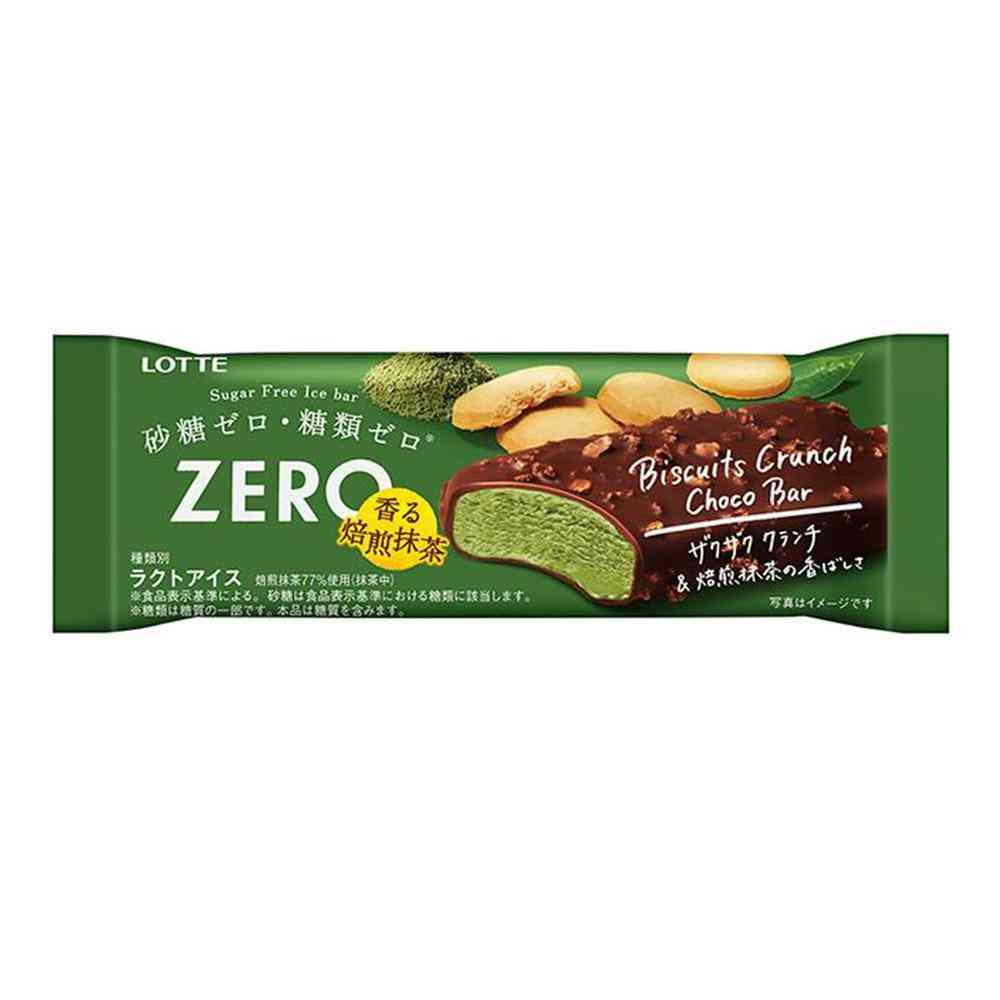 ◇ロッテ ZERO ビスケット クランチ チョコバー 香る焙煎 抹茶75ml×24