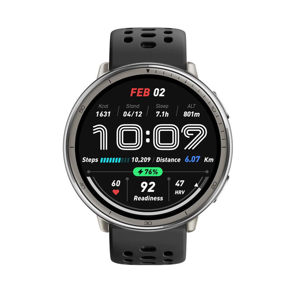 アースリボーン Amazfit Active 2 Round ブラックシリコン 41.71g