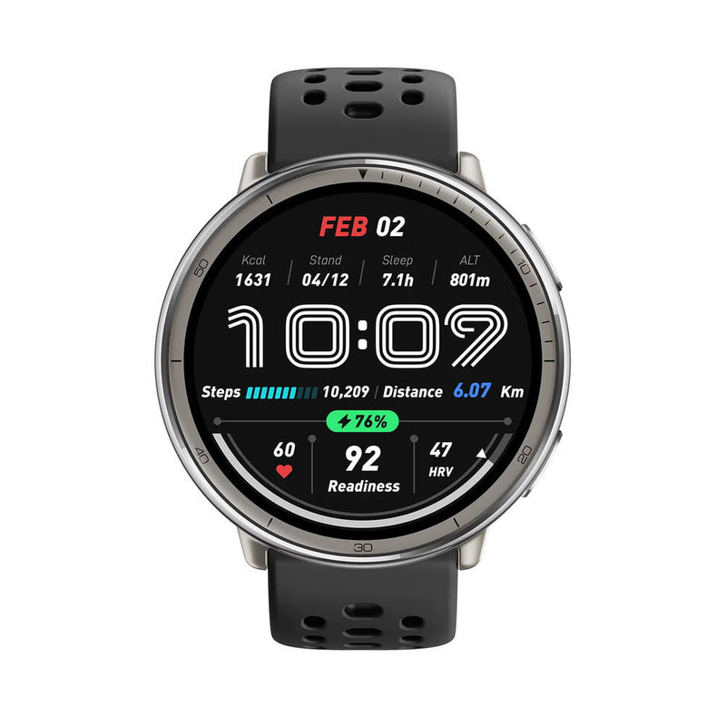 アースリボーン Amazfit Active 2 Round ブラックシリコン 41.71g