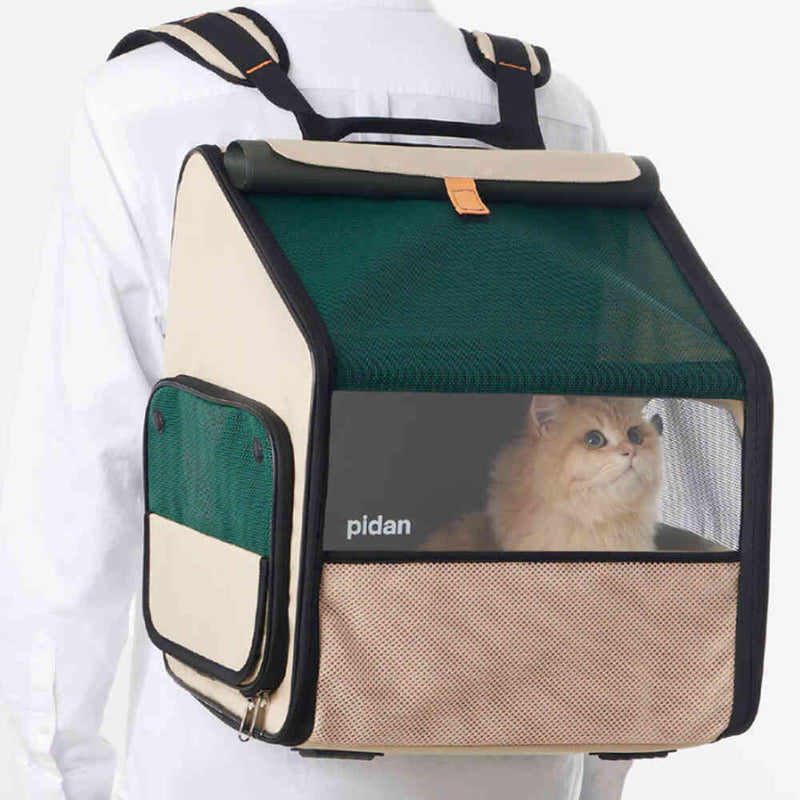 ペット用折り畳み式ハウス型トラベルリュック メーカー直送 ▼返品・キャンセル不可【他商品との同時購入不可】