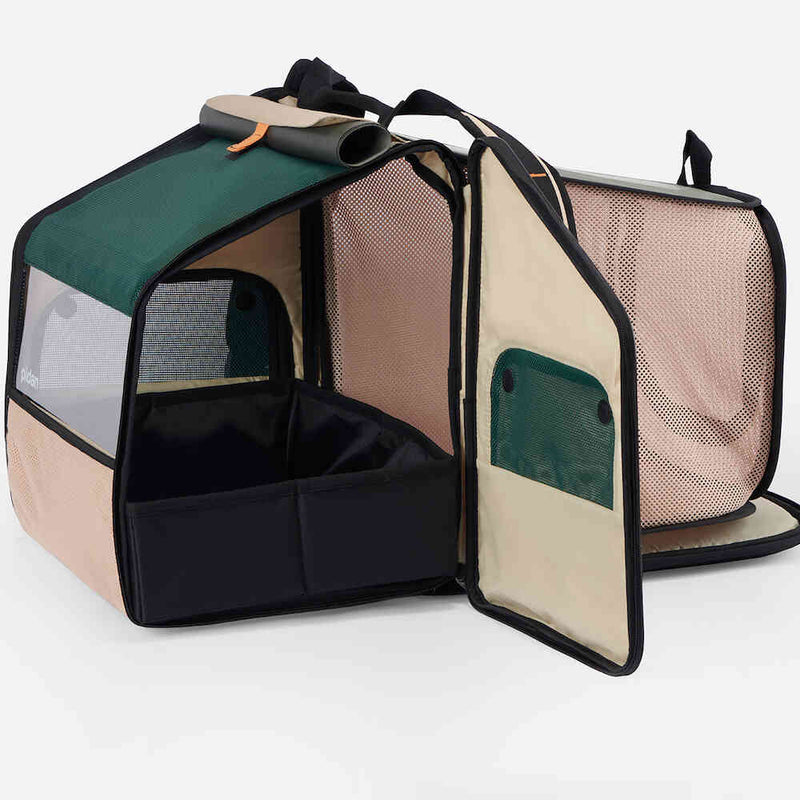 ペット用折り畳み式ハウス型トラベルリュック メーカー直送 ▼返品・キャンセル不可【他商品との同時購入不可】
