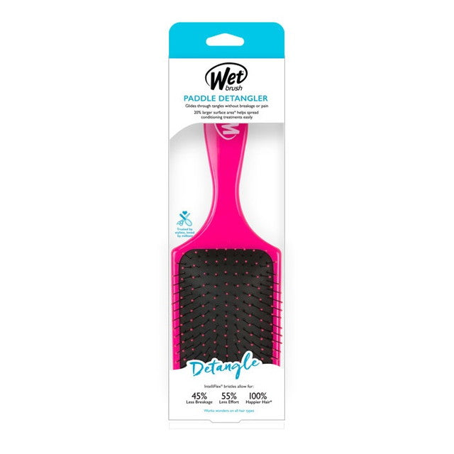 Wet brush paddle detangler pink 1pc