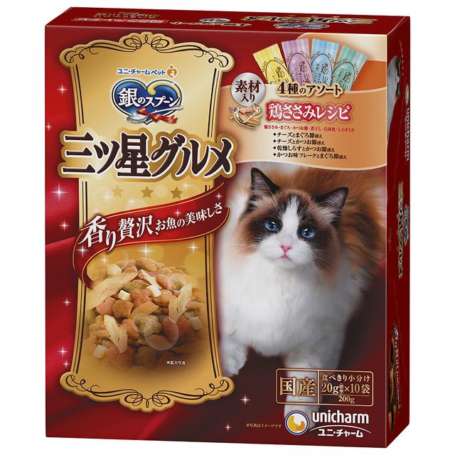 Unicharm 3 star gourmet 4 种什锦鸡柳食谱 200g