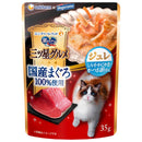 ユニチャーム 三ツ星グルメ 国産まぐろ100％使用 ジュレ しらす・かにかま・かつお節添え 35g