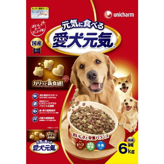 Dog Genki Beef, green vegetables and small fish 6.0kg