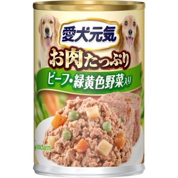 愛犬元気缶 ビーフ＆緑黄色野菜入り 375g