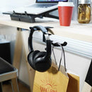 ヘッドフォンハンガー ダブルフックタイプ ブラック　