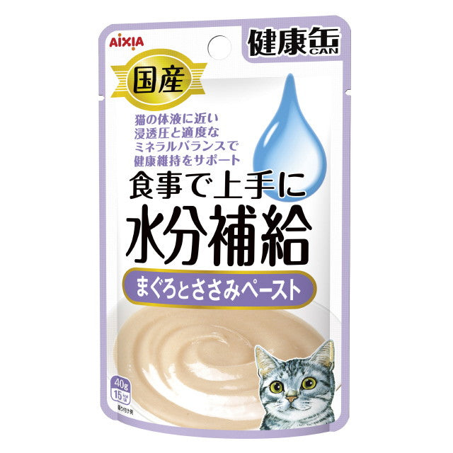 国産 健康缶パウチ 水分補給 まぐろとささみペースト