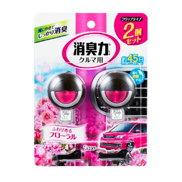 Este car deodorizing power clip type floral 3.2ml x 2 pieces