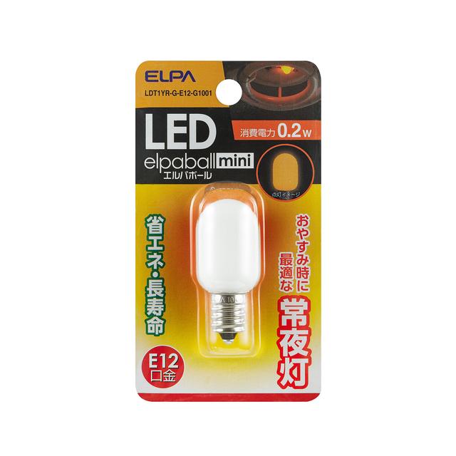 ELPA LED Night Light Jujube Bulb LDT1G1001