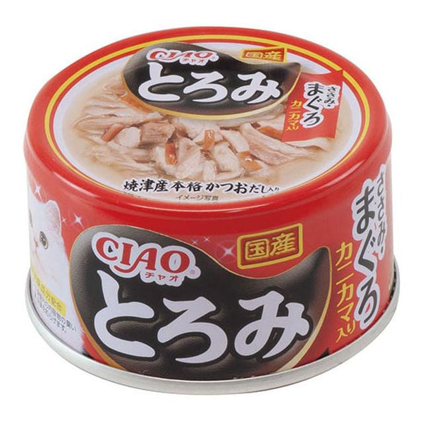 Inaba Ciao Thick Chicken Fillet/Tuna Crab Stick 80G