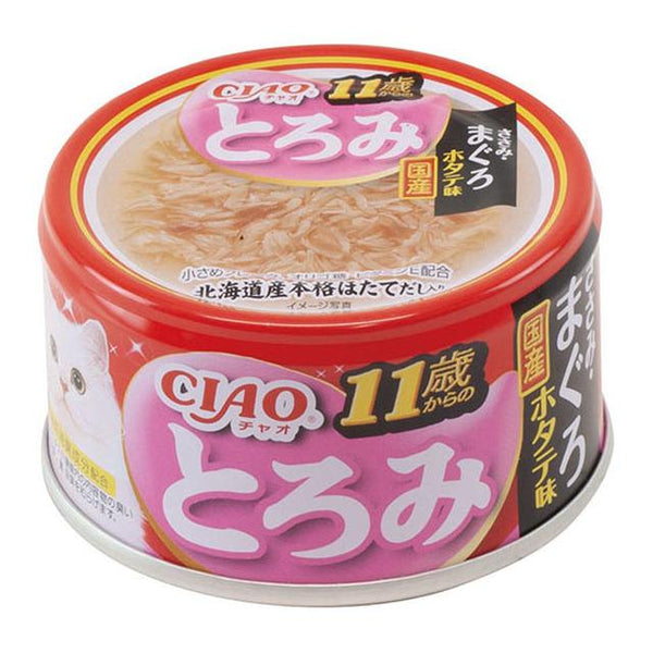 Inaba Ciao Toromi 11 Years Old Chicken Fillet/Tuna Scallop Flavor 80G