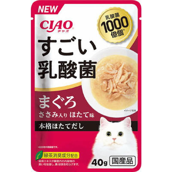 CIAO Sugoi Lactic Acid Bacteria Pouch with Tuna Fillet, Scallop Flavor