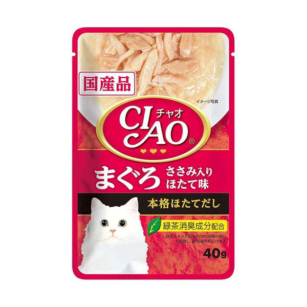 いなば CIAOパウチ まぐろ ささみ入り ほたて味 40g