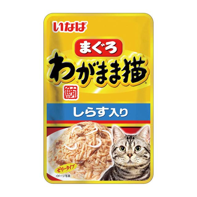 いなば わがまま猫まぐろパウチしらす入り 40g