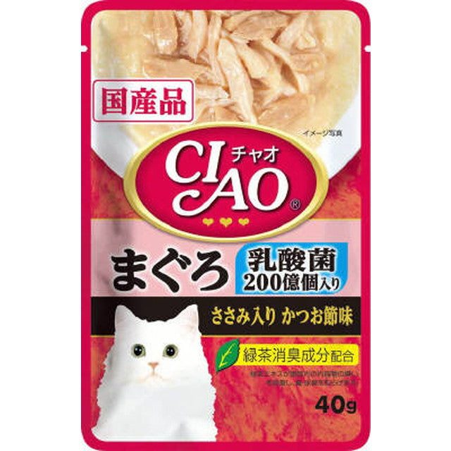 CIAOパウチ  乳酸菌入り まぐろ ささみ入りかつお節味