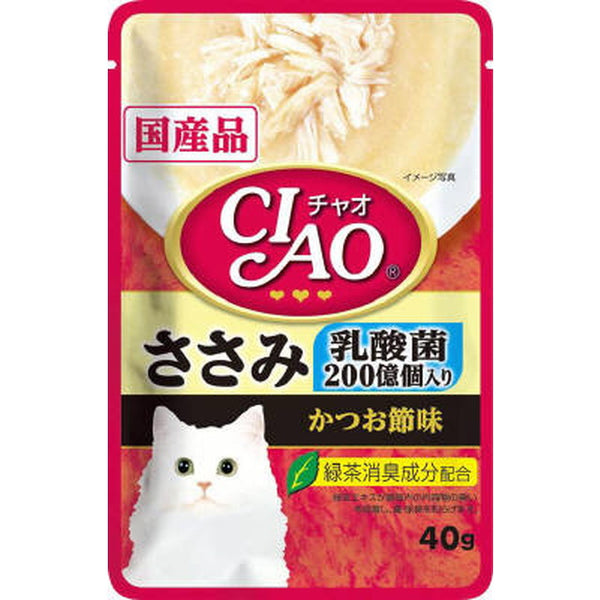 CIAOパウチ 乳酸菌入り ささみ かつお節味