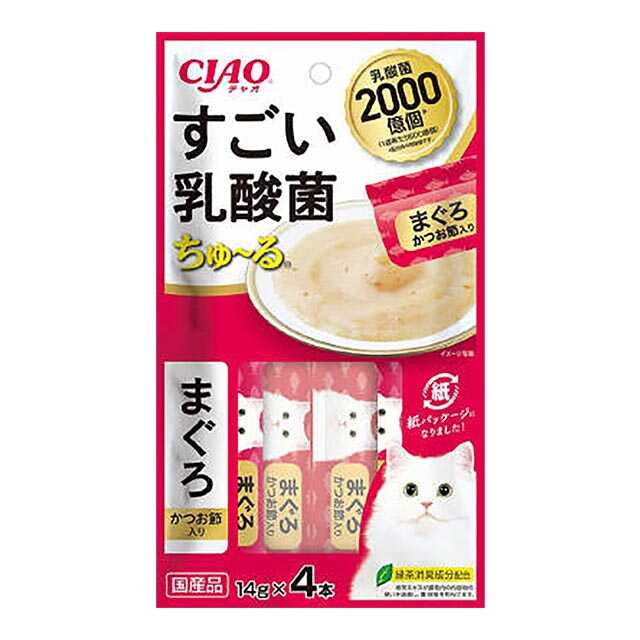 すごい乳酸菌ちゅ〜る まぐろ かつお節入り 14g×4本