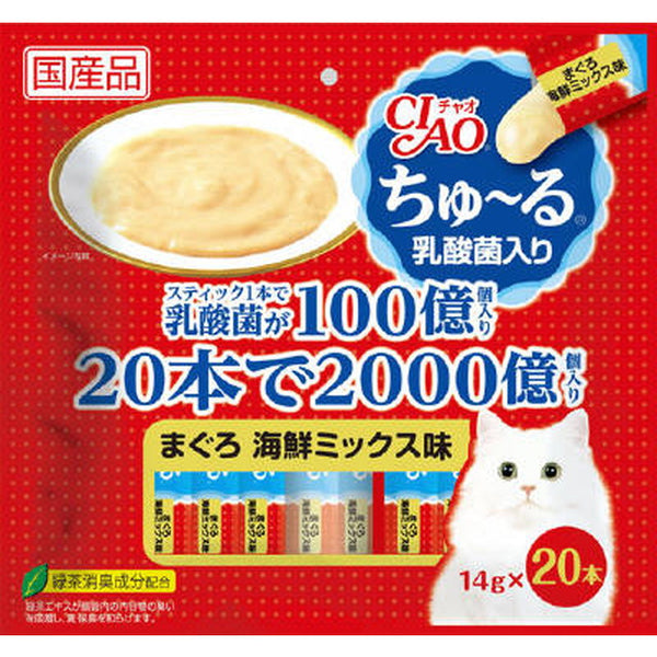 ちゅ〜る 20本入り ちゅ〜る 乳酸菌入り まぐろ 海鮮ミックス味