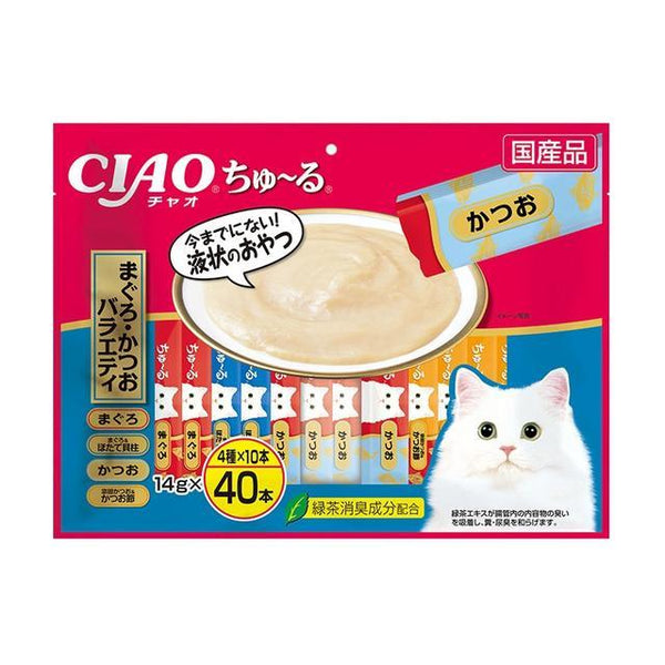 チャオ ちゅ～る まぐろ・かつおバラエティ 14g×40本入り