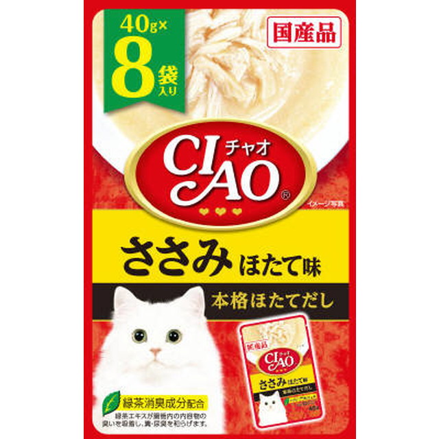 CIAOパウチ 8個パック ささみ ほたて味