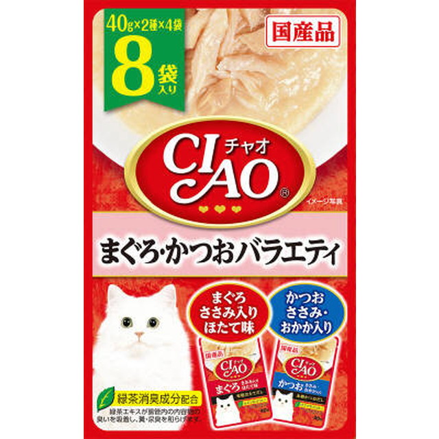 CIAOパウチ 8個パック まぐろ・かつおバラエティ