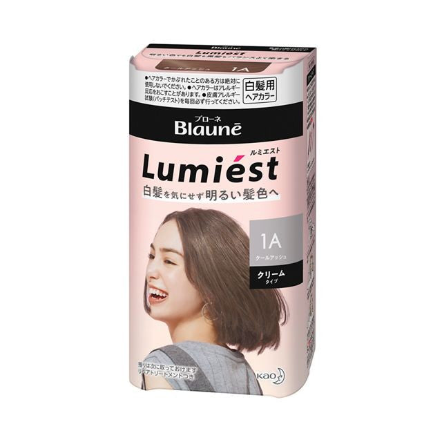 [医药部外品] Kao Browne Lumiest Hair Color 1A Cool Ash 108g *☆