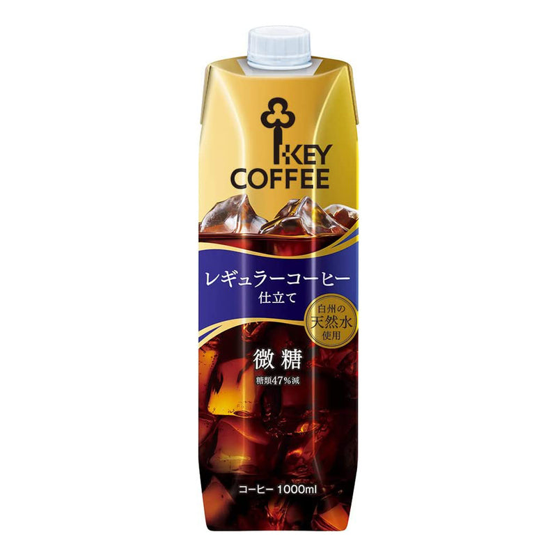 ◆キーコーヒー リキッドコーヒー天然水 微糖 1.0L