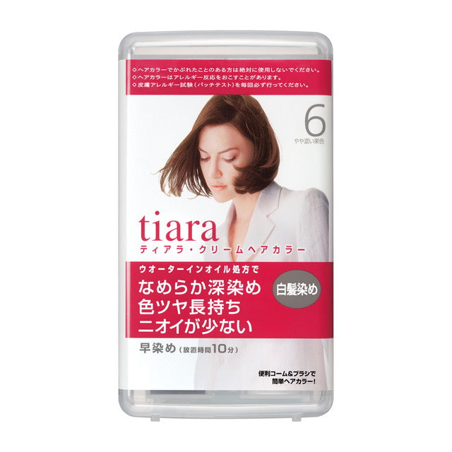 资生堂 Tiara Cream Hair Color 6 Slightly Dark Chestnut