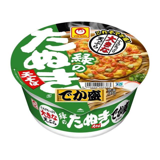 Maru-chan 绿色狸猫天妇罗荞麦面或升豆 146G