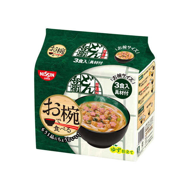 Nissin Donbei 3 meals pack to eat in a bowl