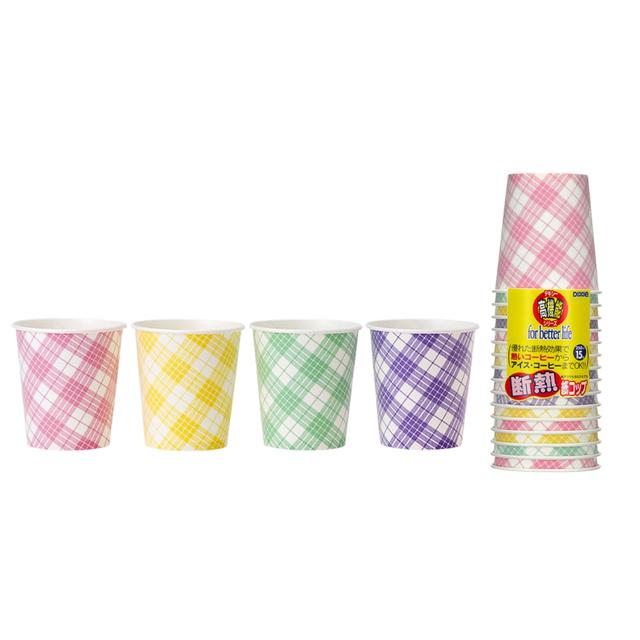 Dixie Insulated Cup Daily Check 250ML 15 Pcs