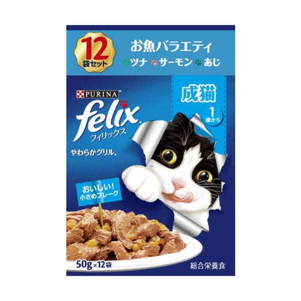 Felix Pouch 成年猫鱼品种 12 袋