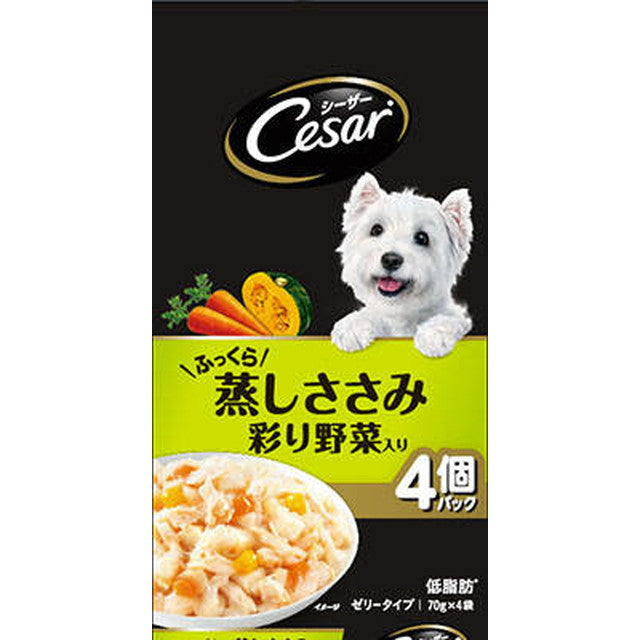 CPM2 シーザー ふっくら蒸しささみ 彩り野菜入り 70g×4袋