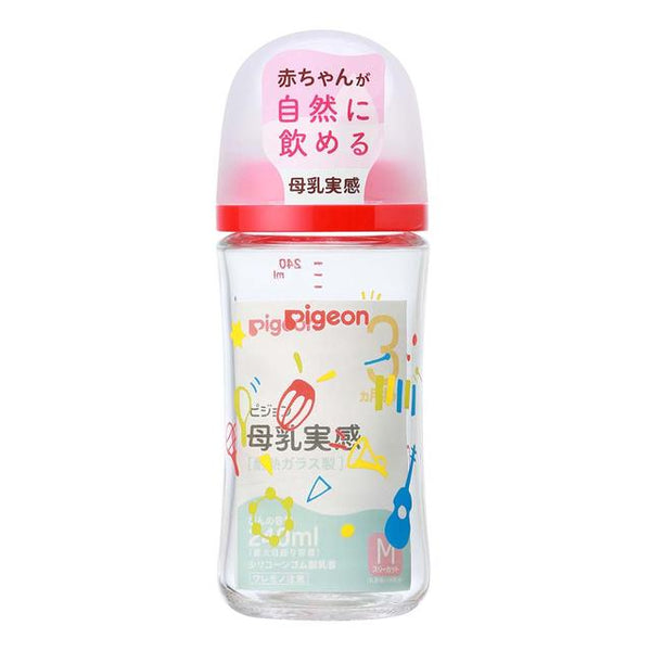 Pigeon breast milk feeling heat resistant glass (music) around 3 months ~ 240ml