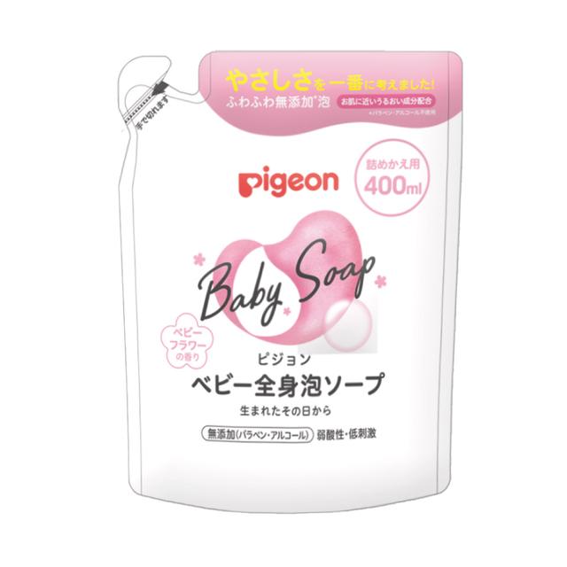 ピジョン　ベビー全身泡ソープ　ベビーフラワーの香り　詰め替え用　４００ｍｌ