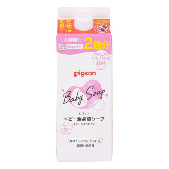 Pigeon baby whole body foam soap baby flower scent refill 2 pieces 800ml