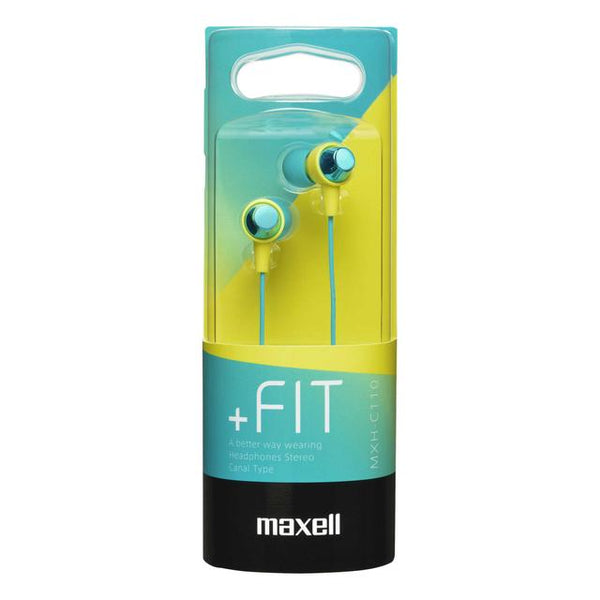 Maxell Canal Headphones Green x Yellow C110 GYMXH-C110MXGY *