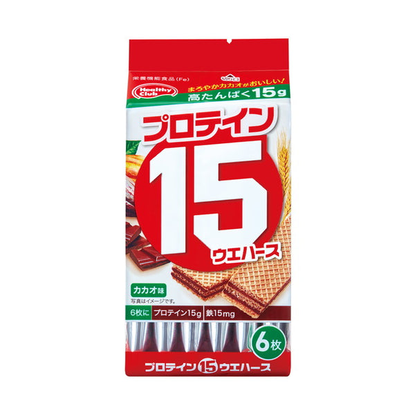 Hamada confect protein 15 wafers cocoa flavor 6 pieces