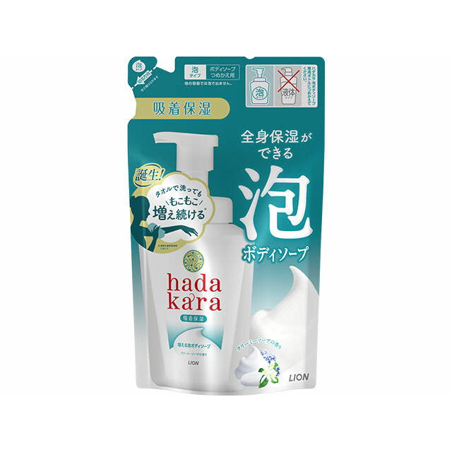 hadakara body foam creamy soap replacement 440ml