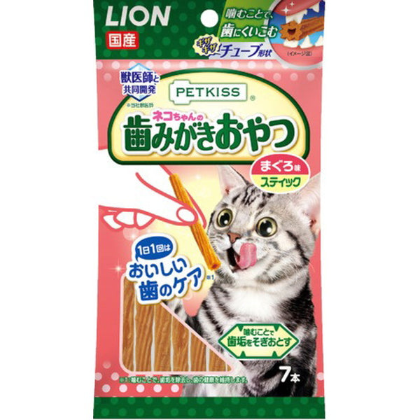 PETKISS 猫ちゃんの歯みがきおやつ まぐろ味 スティック 7本