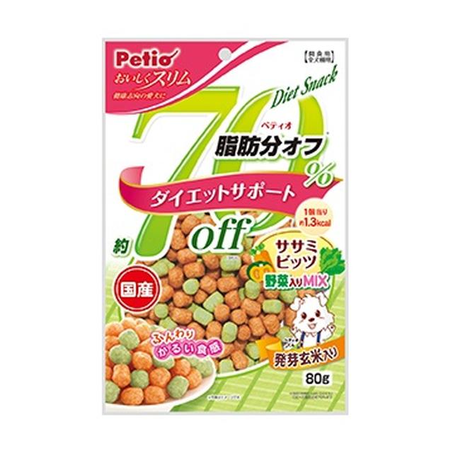 ペティオ おいしくスリム 脂肪分約70％オフ ササミビッツ 野菜入り