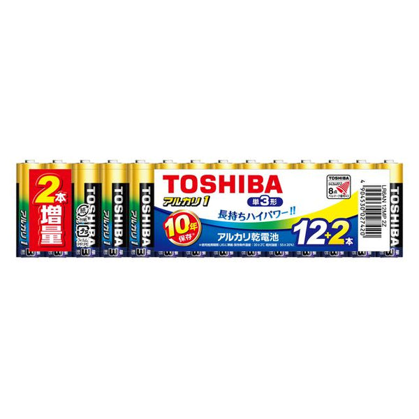 Toshiba alkaline battery AA x 12 + 2