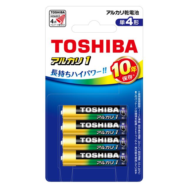 Toshiba Alkaline Battery Alkaline 1 AAA 4 Pack