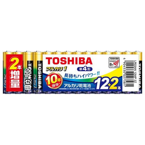 Toshiba alkaline battery AAA x 12 + 2