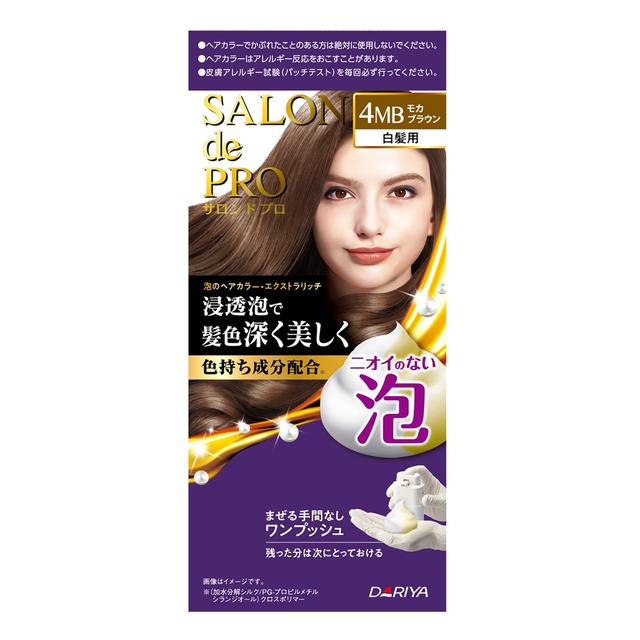 [医药部外品] Dariya Salon de Pro Foam Hair Color Extra Rich 4MB Mocha Brown *