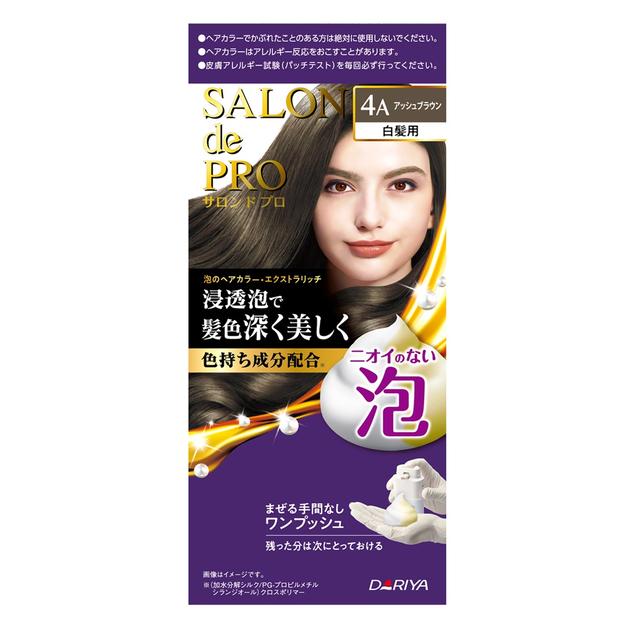 [Quasi-drug] Dariya Salon de Pro Foam Hair Color Extra Rich 4A Ash Brown *