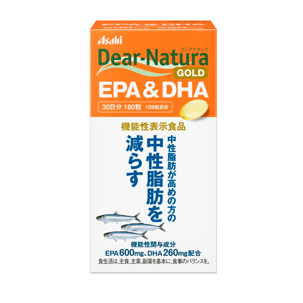 ◆【功能性声称食品】Asahi Dear-Natura Gold EPA &amp; DHA 30天价值（180粒）