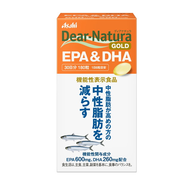 ◆【機能性表示食品】アサヒ ディアナチュラゴールド EPA＆DHA 30日分（180粒）